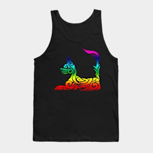 Tribal Design - Rainbow Cat Tank Top